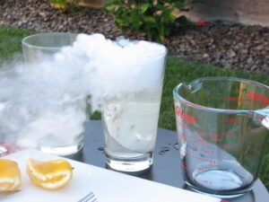 dry ice affect